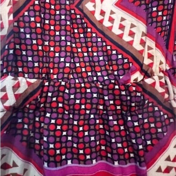 High low geometric print double layer dress size XS - Picture 3 of 6
